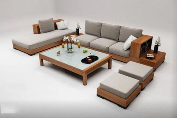 mẫu sofa gỗ công nghiệp đẹp