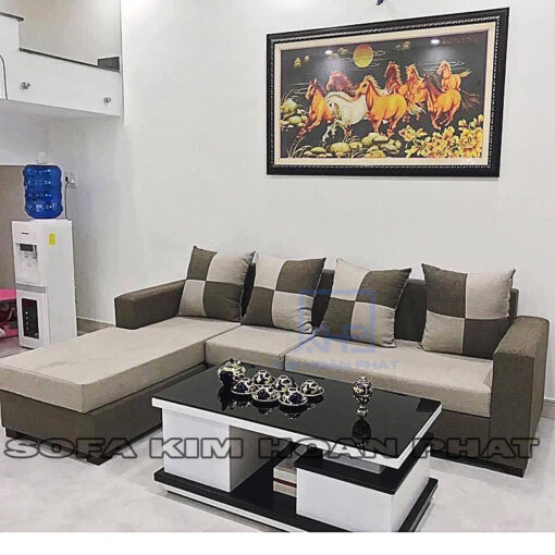 sofa Góc L Vải Tay Vuông KHP03
