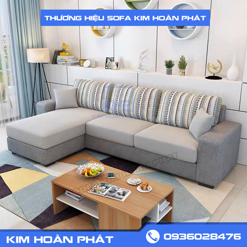 Sofa góc vải giá rẻ chất lượng KHP105